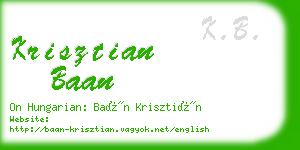 krisztian baan business card